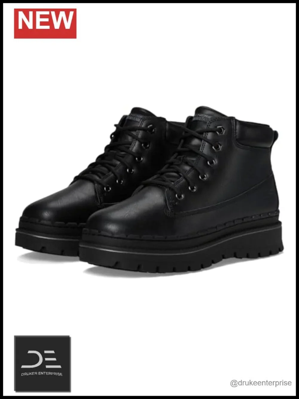Skechers Women's Jammers Platform Sr Boot Slip-Resistant EH Leather Work Shoes